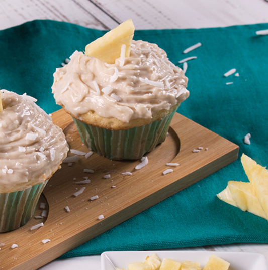 Cupcakes de piña colada