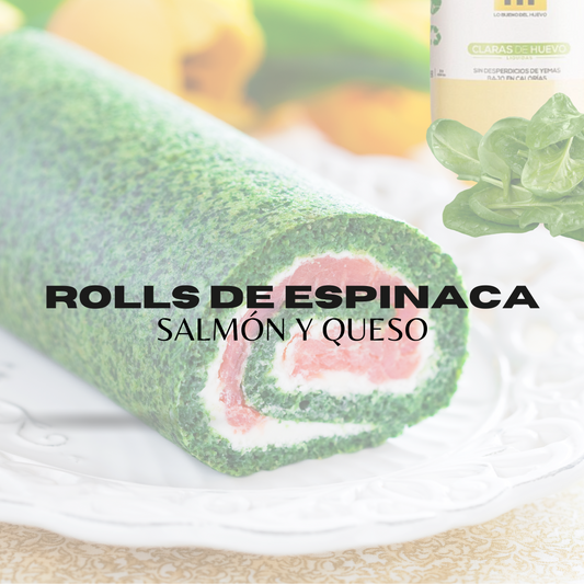 Rolls de espinaca, Salmón y Queso Crema