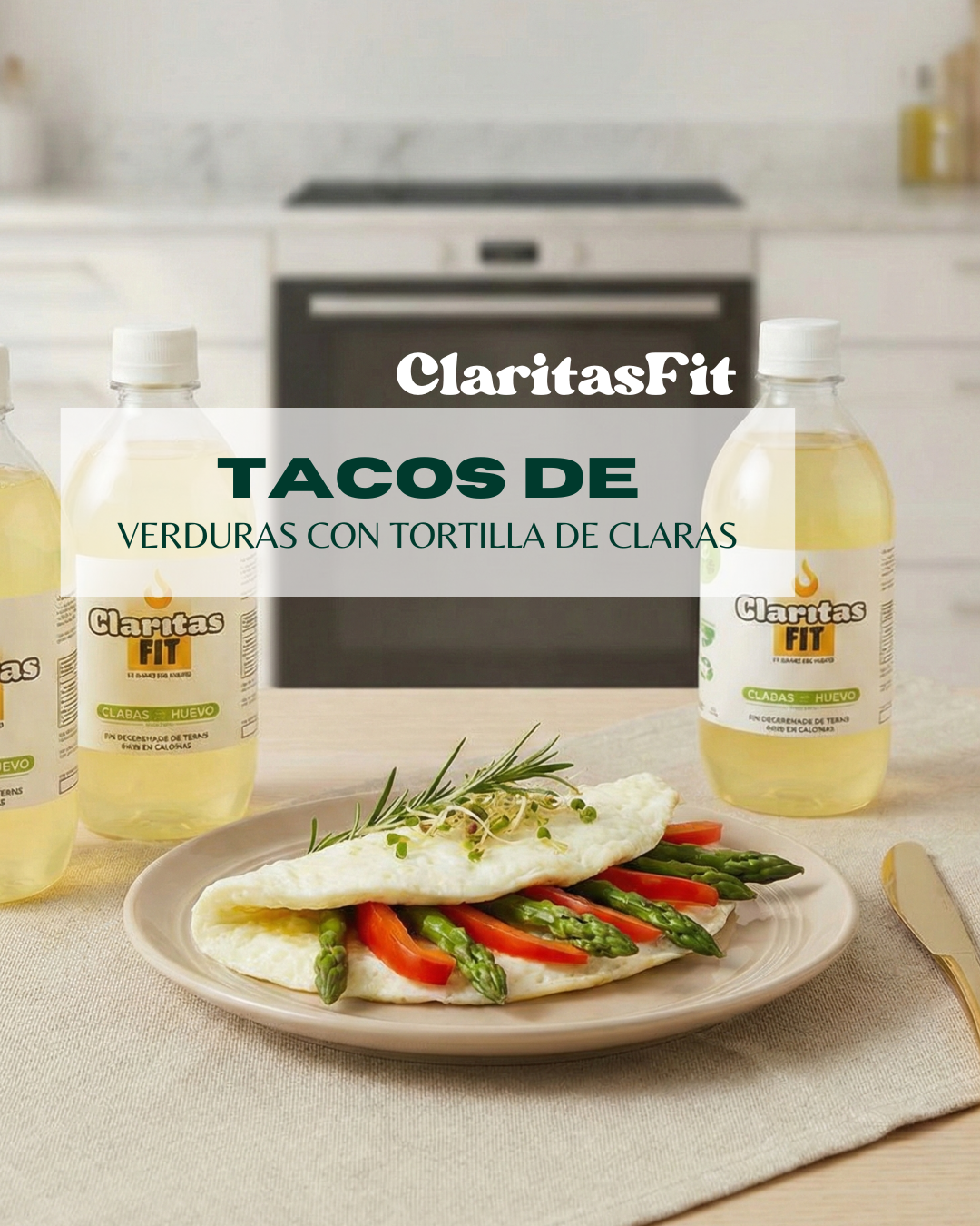 Tacos de verdura con tortilla de huevo y espinaca