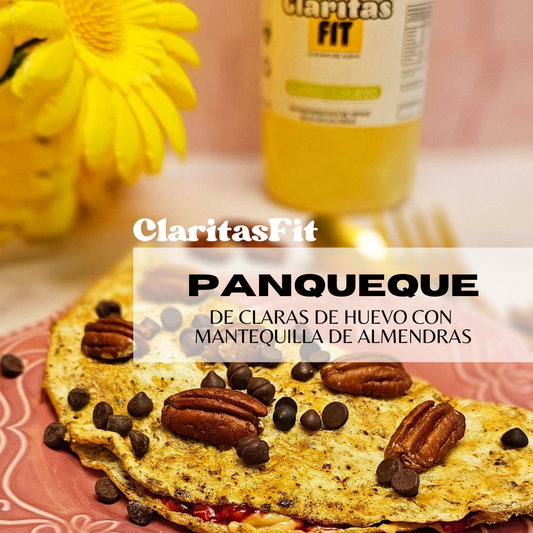 Panqueque de Claritasfit relleno de Mantequilla de Almendras