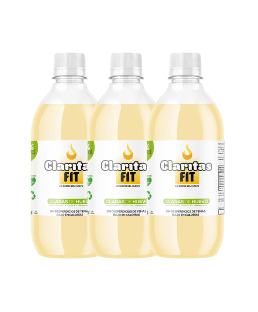 Pack 3 Botellas de Claras de Huevo Líquidas Pasteurizadas | 3Lt.